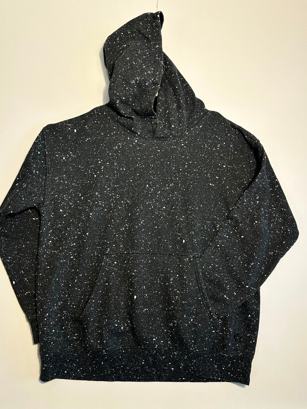 Tuff Athletics XXL Black White Speckled Fleece Hoodie Pullover - Picture 2 of 6